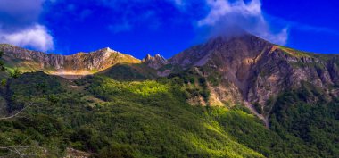 La Brana de Mumian 'dan Dağ Manzarası PR.AS-11, Somiedo Doğal Parkı, Principado de Asturias, İspanya, Avrupa