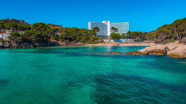 Font de Sa Cala, Beach Sa Cala, Capdepera Deniz Kıyısı, Capdepera Belediyesi, Akdeniz, Mallorca, Balear Adaları, İspanya, Avrupa