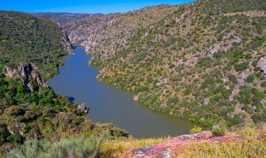 Mirador del Duero Viewpoint Yürüyüş Yolu, Arribes del Duero Doğal Parkı, SPA, SAC, Biyosfer Rezervi, Salamanca, Castilla y Leon, İspanya, Avrupa