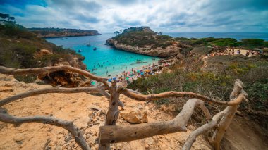 Cala Del Moro, Calo des Moro, Santay Belediyesi, Akdeniz, Mallorca, Islas Baleares, İspanya, Avrupa 