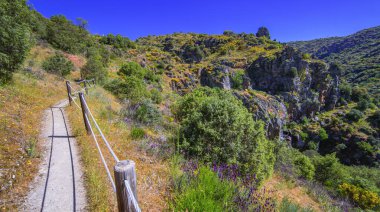 Faia da Agua Alta Şelale Yürüyüş Yolu, Douro Uluslararası Doğal Parkı, ZEC, ZEPA, Biyosfer Rezervi, Portekiz, Avrupa