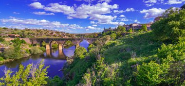 15th Century Old Bridge, Tormes River, Ledesma, Salamanca, Castilla y Leon, Spain, Europe clipart