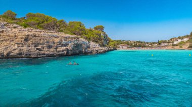 Cala Romantica, Manacor Deniz Kıyısı, Akdeniz, Mallorca, Balear Adaları, İspanya, Avrupa