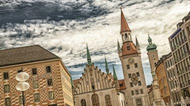 New Town Hall, 19th Century Gothic Revival Style, Marienplatz, Munich, Bavaria, Germany, Europe