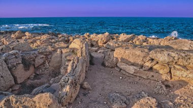 Necropolis Punta dels Fenicis, Necropolis of Son Real, MÖ 7-1inci yüzyıl Talayotik Arkeolojik Alanı, Peninsula de Llevant Doğal Parkı, Alcudia Körfezi, Mallorca, Balearic Adaları, İspanya, Avrupa