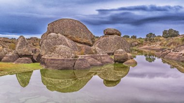 Los Barruecos Doğal Anıtı, Malpartida de Caceres, Caceres, Extremadura, İspanya, Avrupa
