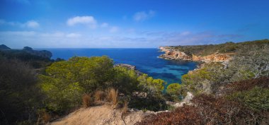 Cala S Almunia, Santany, Akdeniz, Mallorca, Islas Baleares, İspanya, Avrupa