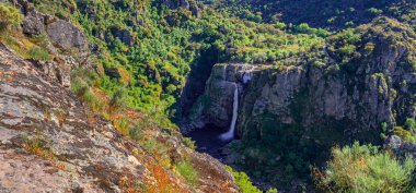 Pozo de los Humos Waterfall Walking Route, Arribes del Duero Natural Park, SPA, SAC, Biosphere Reserve, Salamanca, Castilla y Leon, Spain, Europe clipart