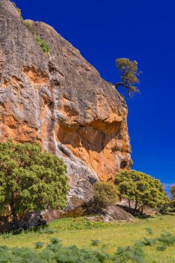 La Pena Gorda Inselberg, Episyenite Rock, La Pena Village, Salamanca, Castilla y Leon, İspanya, Avrupa