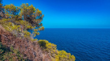 Cap del Pinar Bakış Açısı, Son Servera Deniz Kıyısı, Akdeniz, Mallorca, Balear Adaları, İspanya, Avrupa
