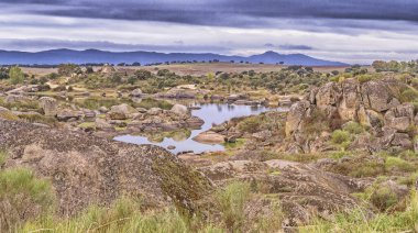 Los Barruecos Doğal Anıtı, Malpartida de Caceres, Caceres, Extremadura, İspanya, Avrupa