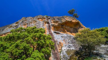 La Pena Gorda Inselberg, Episyenite Rock, La Pena Village, Salamanca, Castilla y Leon, İspanya, Europ