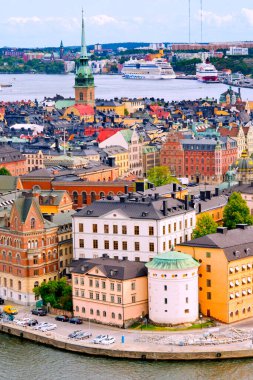 Riddarfjarden, Şehir Manzarası, Eski Şehir, Stockholm, İsveç, İskandinavya, Avrupa