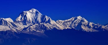 Dhaulagiri Sıradağları, Annapurna Sıradağları Güneş Doğumu, Poon Hill Manzara Noktası, Ghorepani, Annapurna Koruma Alanı, Himalaya, Nepal, Asya