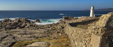 Muxia Deniz Feneri, Deniz feneri Yolu, Muxia, Costa da Morte, La Coruna, Galiçya, İspanya, Avrupa