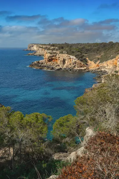 Cala S 'Almunia, Santanyi, Akdeniz, Mallorca, Islas Baleares, İspanya, Avrupa