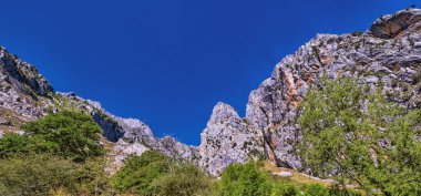 Ruta del Cares, Cares Trail Trekking Path, Picos de Europa Milli Parkı, Biyosfer Rezervi, Cantabrian Dağları, Kastilya ve Leon-Asturias, İspanya, Avrupa