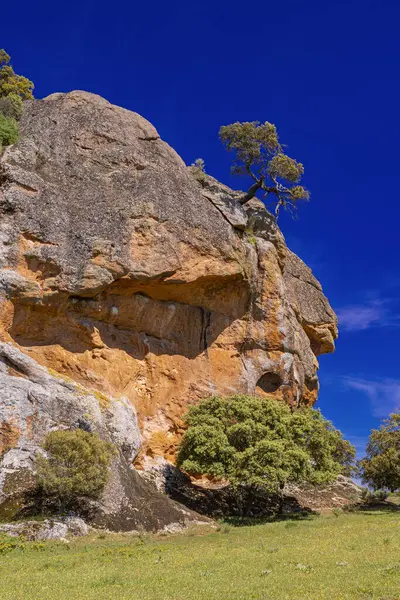 La Pena Gorda Inselberg, Episyenite Rock, La Pena Village, Salamanca, Castilla y Leon, İspanya, Avrupa