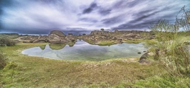 Los Barruecos Doğal Anıtı, Malpartida de Caceres, Caceres, Extremadura, İspanya, Avrupa