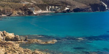Cala Raja, Cabo de Gata-Nijar Doğal Parkı, UNESCO Biyosfer Rezervi, Sıcak Çöl İklim Bölgesi, Almerya, Endülüs, İspanya, Avrupa