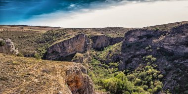 Pelegrina, Felix Rodriguez de la Fuente Haraç, Barranco del Rio Dulce Doğal Parkı, Siguenza, Guadalajara, Castilla La Mancha, İspanya, Avrupa