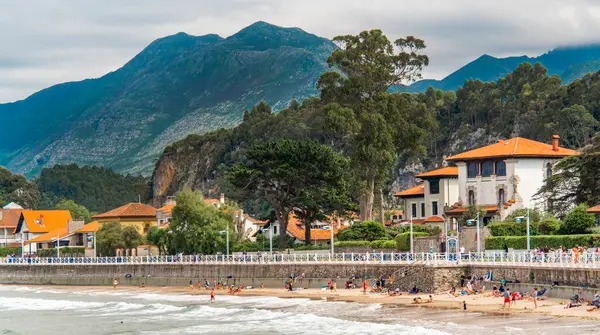 Beach of Santa Marina and Ribadesella Promenade, Protrected Landscape of the Oriental Coast of Asturias, Ribadesella, Asturias, Spain, Europe