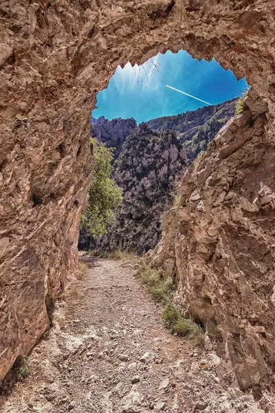 Ruta del Cares, Cares Trail Trekking Path, Picos de Europa Milli Parkı, Biyosfer Rezervi, Cantabrian Dağları, Kastilya ve Leon-Asturias, İspanya, Avrupa