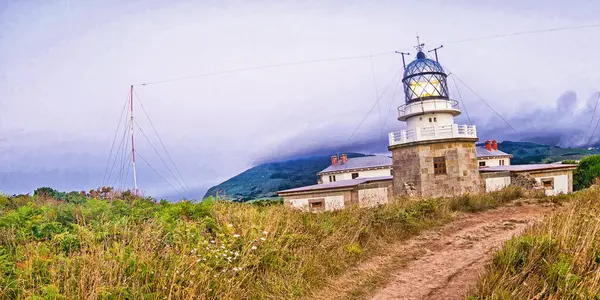 Estaca de Bares Ligthhouse, Estaca de Bares Burnu, İber Yarımadasının Kuzey Noktası, La Coruna, Galiçya, İspanya, Avrupa