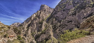 Ruta del Cares, Cares Trail Trekking Path, Picos de Europa Milli Parkı, Biyosfer Rezervi, Cantabrian Dağları, Kastilya ve Leon-Asturias, İspanya, Avrupa