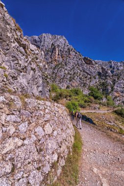 Ruta del Cares, Cares Trail Trekking Path, Picos de Europa Milli Parkı, Biyosfer Rezervi, Cantabrian Dağları, Kastilya ve Leon-Asturias, İspanya, Avrupa