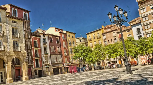 Pazar Meydanı, Plaza del Mercado, Tipik Mimarlık, Sokak Sahnesi, Logrono, La Rioja, İspanya, Avrupa