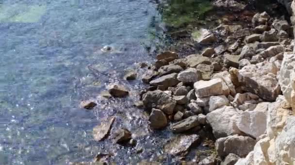 Belle Vue Panoramique Sur Les Vagues Calmes Mer Méditerranée Battant — Video