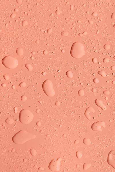 Розовый Фон Шпильками Большими Малыми Каплями Воды Ровный Рост Концепция — стоковое фото