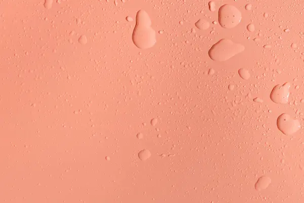 Розовый Фон Шпильками Большими Малыми Каплями Воды Ровный Рост Концепция — стоковое фото