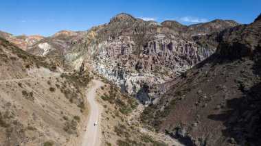 San Rafael 'deki Atuel Kanyonu, Mendoza, Arjantin Hava Fotoğrafı Balmumu Müzesi.