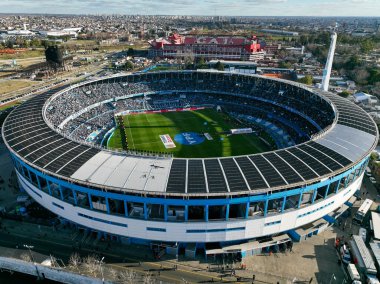 Buenos Aires, Arjantin, 28 Ağustos 2024: Aerial view of Racing vs Independiente maçı. (