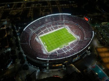 BUENOS AIRES, ARGENTINA - June 5, 2023: River Plate football team stadium also known as Antonio Vespucio Liberti stadium. The stadium is also home to the Argentina national soccer team. clipart