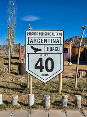 40.Yol işareti, Huaco, San Juan 'da.