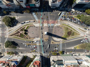 Buenos Aires, Arjantin, Agosto 30, 2023: Buenos Aires Obelisk 'in Zirve fotoğrafı.