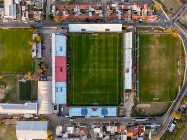 Buenos Aires, Arjantin, 1 Haziran 2023: Hava fotoğrafçısı Julio Humberto Grondona Stadyumu, Arsenal Futbol Kulübü. (