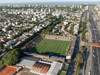 Buenos Aires, Arjantin, 6 Şubat 2023 Futbol Stadyumu Platense. Platense Stadyumu. Platense Mahkemesi.