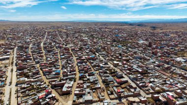 Bolivya Villazon şehrinin hava manzarası.