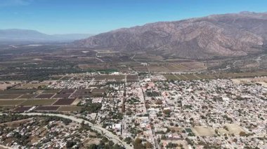 Cafayate, Salta, Arjantin 'in hava manzarası.