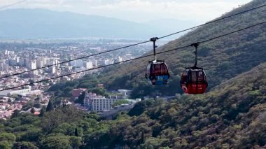 Arjantin 'in Salta şehrinin hava manzarası.