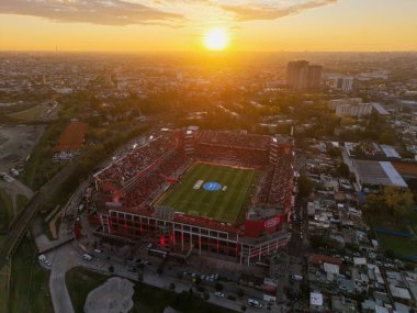 Buenos Aires, 24 Mayıs 2025: Independiente vs. Huracan maçı Avellaneda 'daki Club Atltico Independiente stadyumunda. Libertadores de Amrica - Ricardo Bochini.