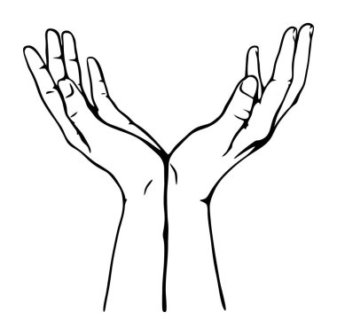 Avuç içlerini aç, dua et, yalvar, teklif et ya da al.