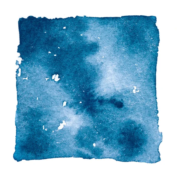 蓝色背景的水彩画 — 图库照片