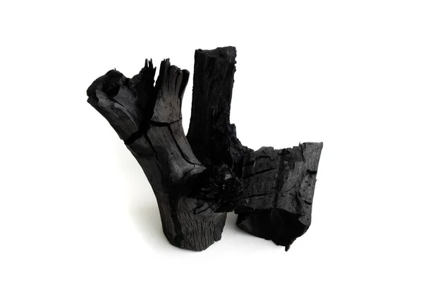 Cendres Feu Naturel Avec Texture Charbon Bois Isolé Sur Fond Images De Stock Libres De Droits