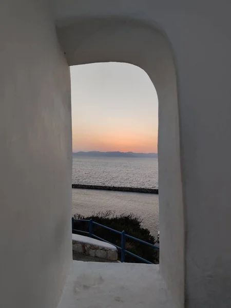 Rafina Yunanistan 'da sabah güzel deniz manzarası