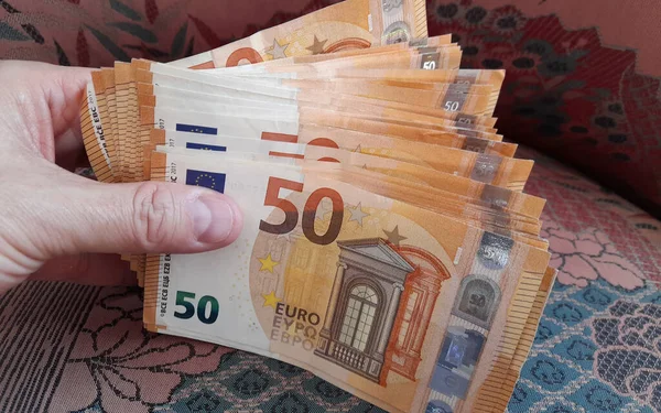 Банкноты Евро Богатство — стоковое фото